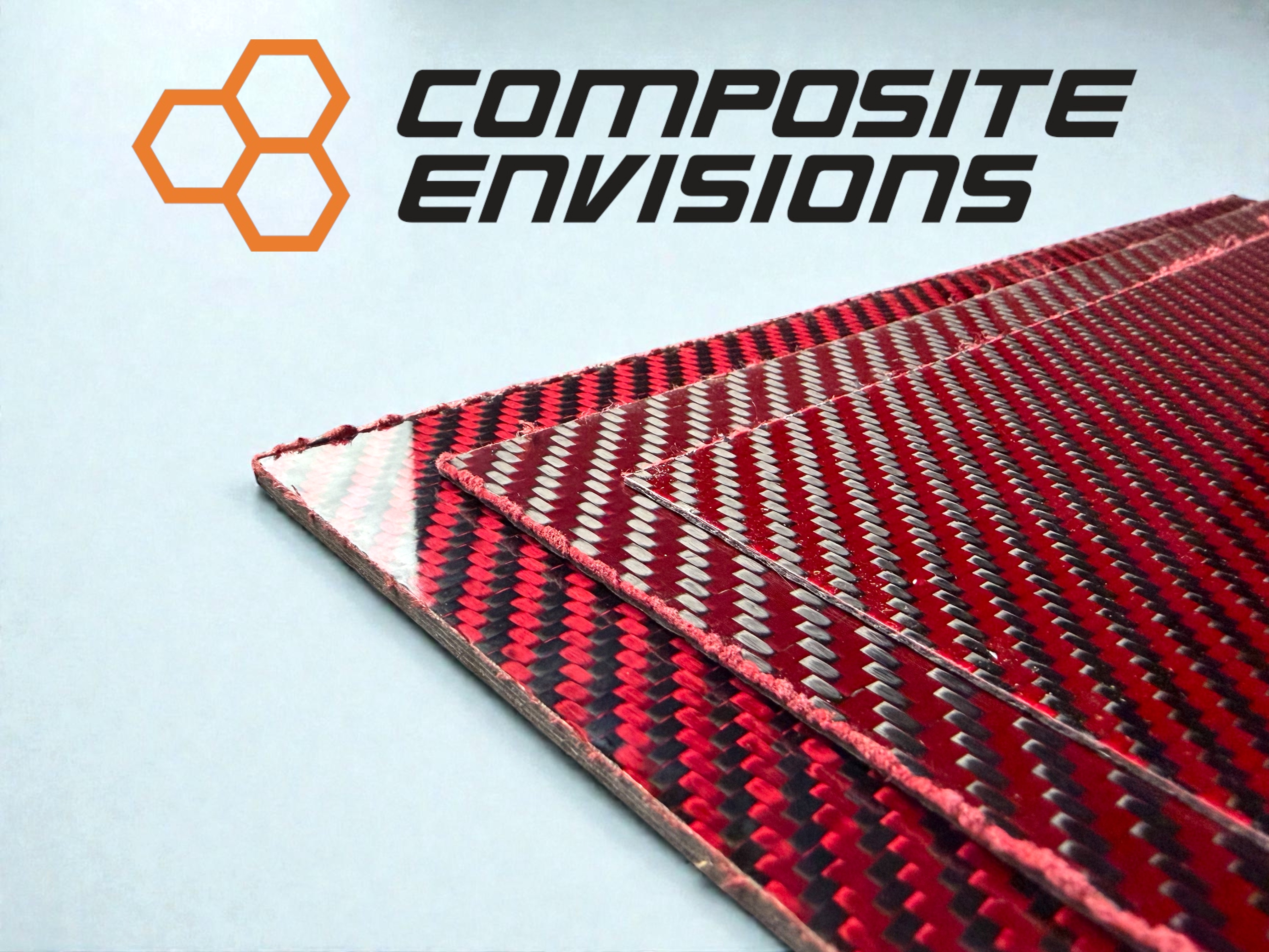 Carbon Fiber Red Kevlar Panel