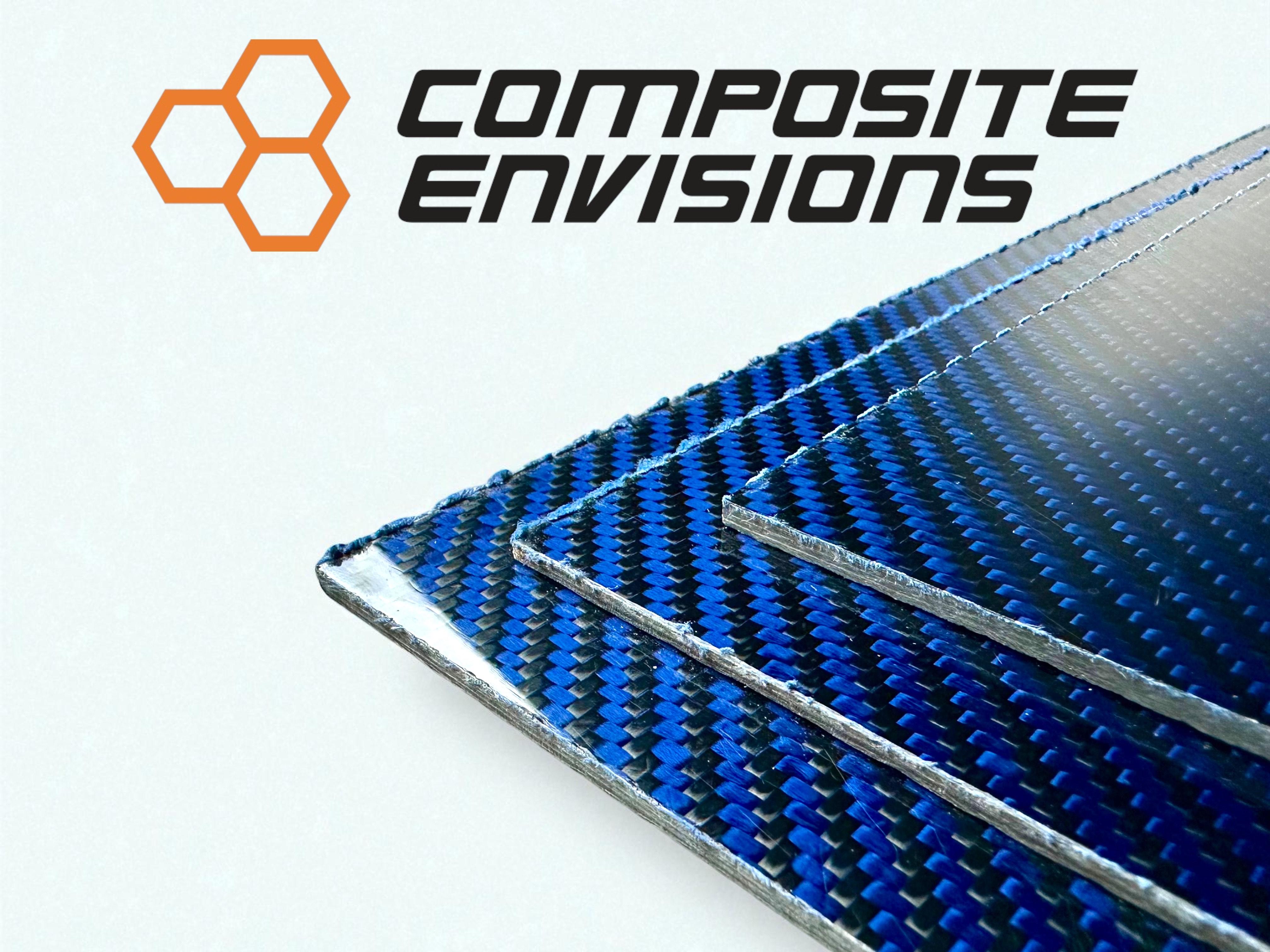 Carbon Fiber Blue Kevlar Plate