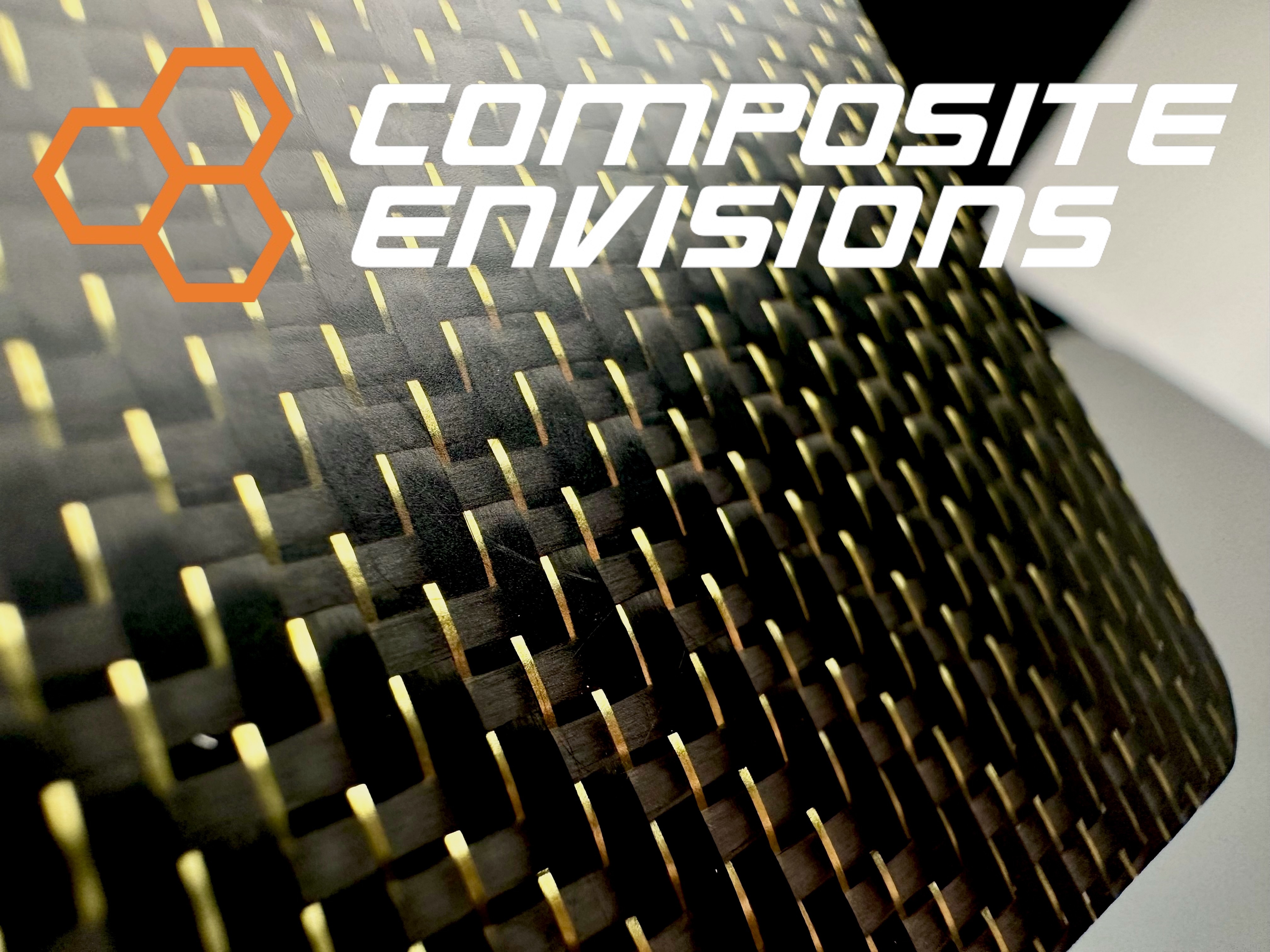 Carbon Fiber Gold Reflections Plate